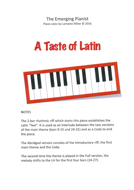 A Taste Of Latin Sheet Music