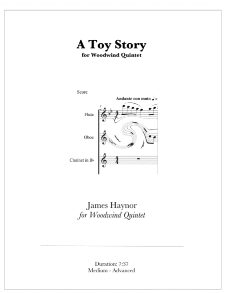 Free Sheet Music A Toy Story