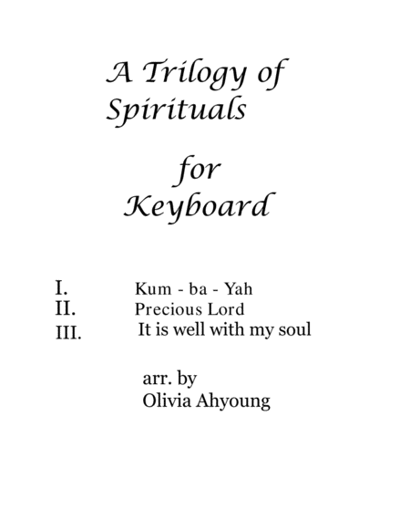 Free Sheet Music A Trilogy Of Spirituals