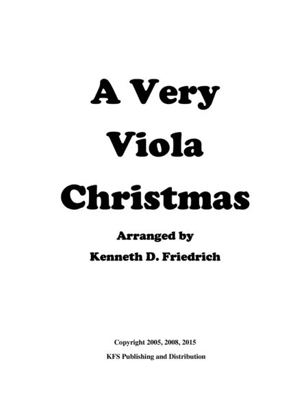 A Very Viola Christmas Sheet Music