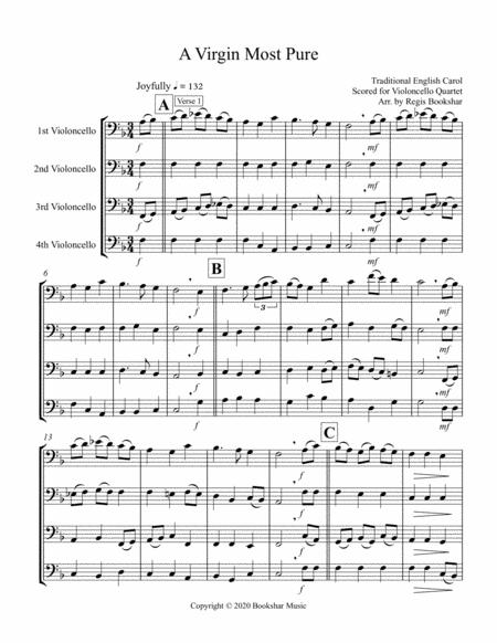 A Virgin Most Pure Violoncello Quartet Sheet Music