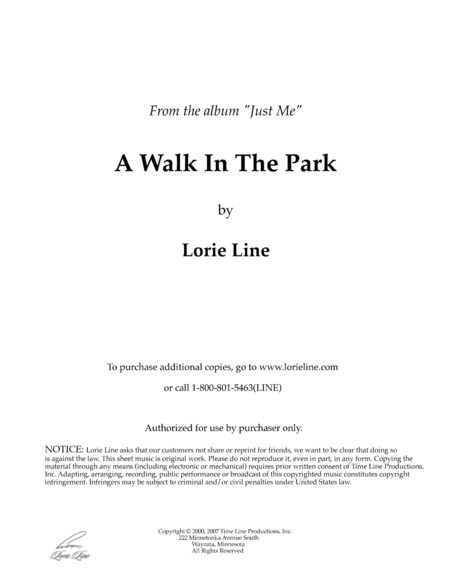 Free Sheet Music A Walk In The Park