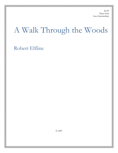 Free Sheet Music A Walk Through The Woods