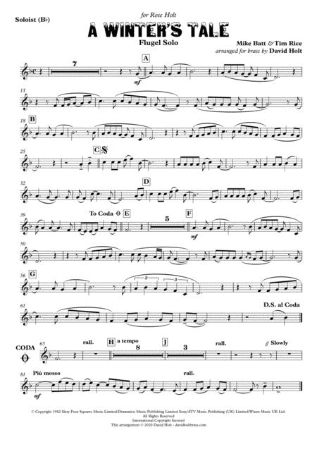 Free Sheet Music A Winters Tale Flugel Solo