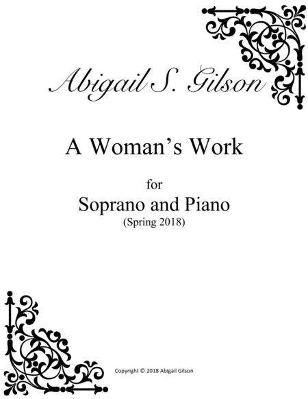 A Womans Work Sheet Music