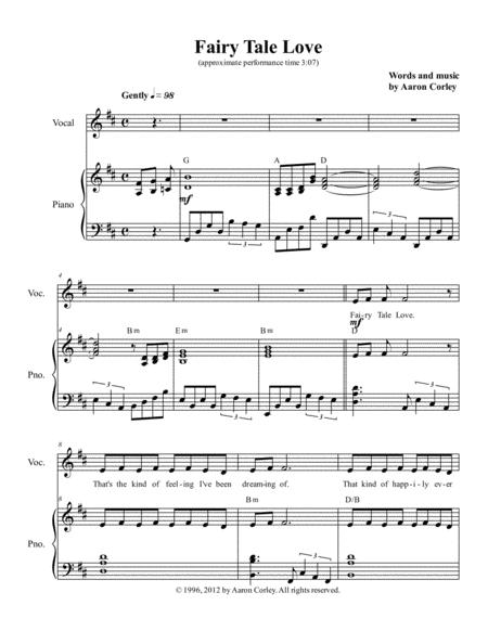 Aaron Corley Faerie Tale Love Sheet Music