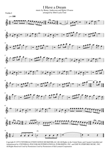 Free Sheet Music Abba I Have A Dream For String Quartet In C Major