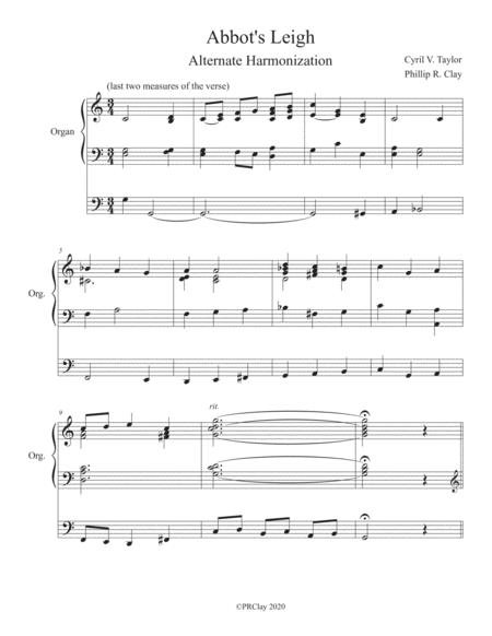 Abbots Leigh Alternate Harmonization For Organ Sheet Music