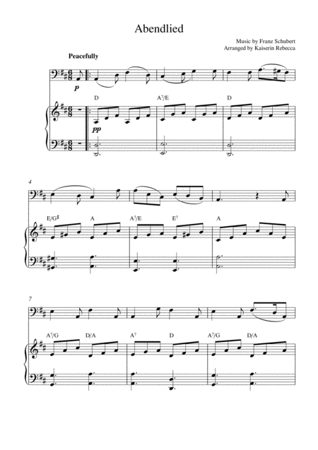 Abendlied Sheet Music