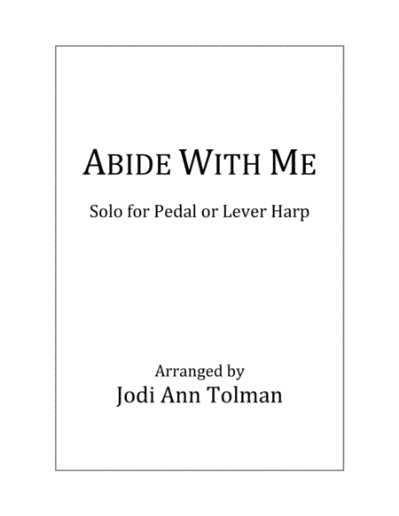 Free Sheet Music Abide With Me Harp Solo