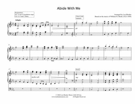 Abide With Me Organ Solo Sheet Music