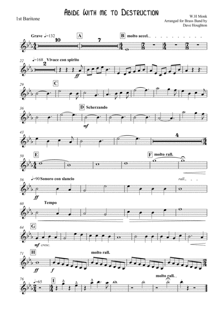 Free Sheet Music Abide With Me To Destruction