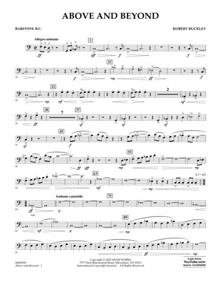 Free Sheet Music Above And Beyond Baritone B C