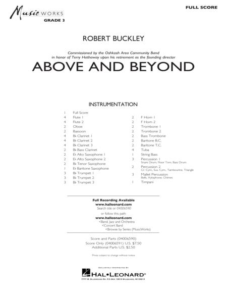 Free Sheet Music Above And Beyond Conductor Score Full Score