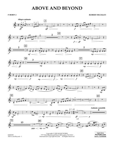 Above And Beyond F Horn 2 Sheet Music