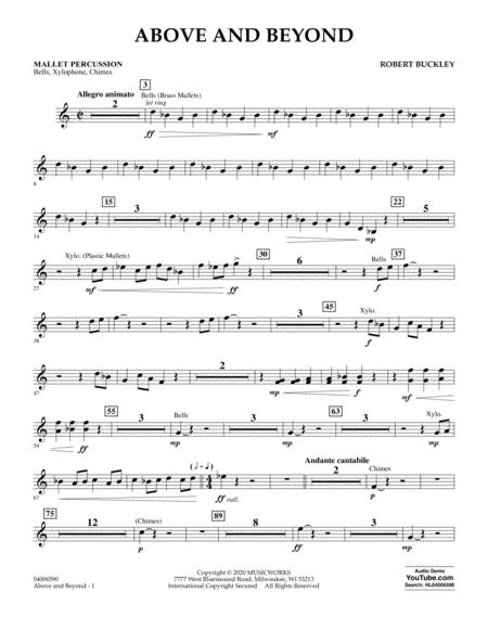 Free Sheet Music Above And Beyond Mallet Percussion