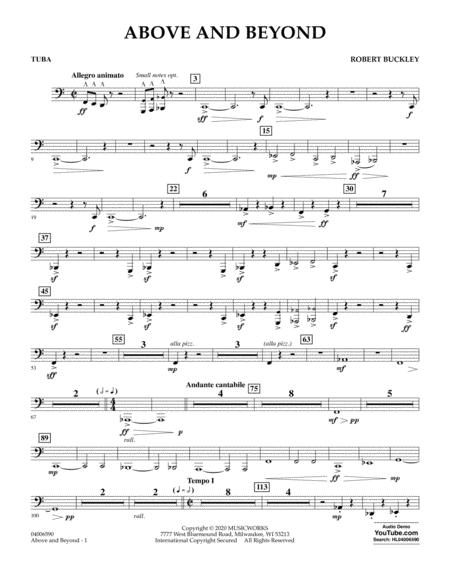 Free Sheet Music Above And Beyond Tuba