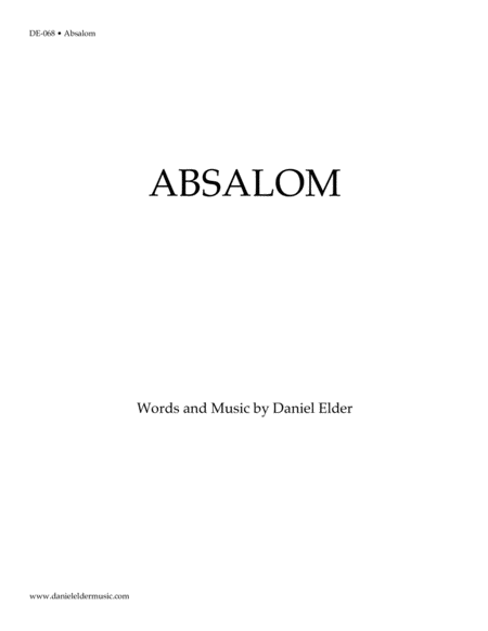 Absalom Sheet Music