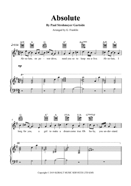 Free Sheet Music Absolute