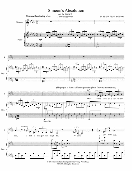 Absolution For Voice And Piano Sheet Music