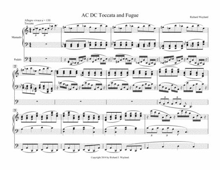 Ac Dc Toccata And Fugue Sheet Music