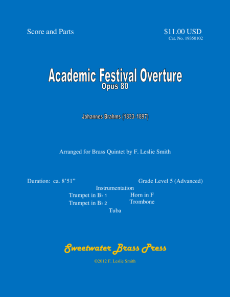 Academic Festival Overture Opus 80 Sheet Music