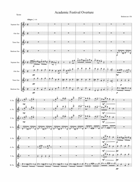 Academic Festival Overture Sheet Music