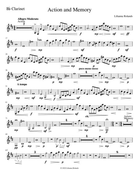 Action And Memory B Flat Clarinet Part Sheet Music