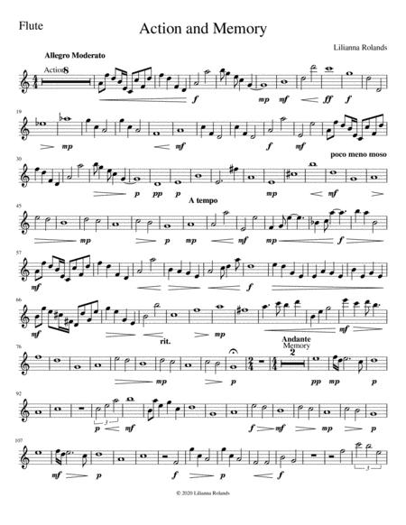 Action And Memory Flute Part Sheet Music