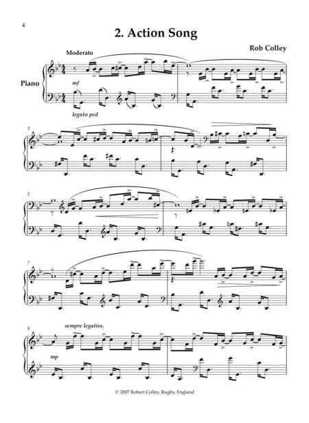 Free Sheet Music Action Song