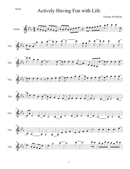 Actively Having Fun With Life Sheet Music