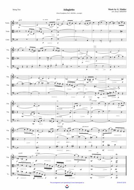 Free Sheet Music Adagietto