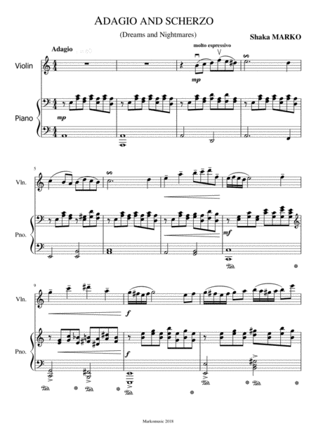 Adagio And Scherzo Sheet Music