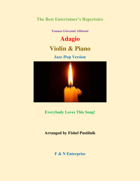 Free Sheet Music Adagio By Albinoni For Violin And Piano Video