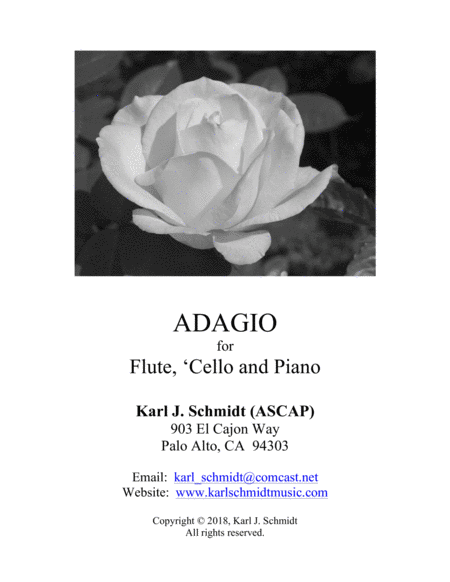 Adagio For Flute Cello And Piano Sheet Music