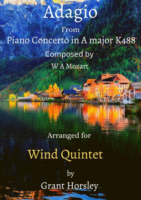Free Sheet Music Adagio From Piano Concerto In A Major K488 Mozart Arranged For Wind Quintet