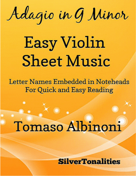 Adagio In G Minor Easy Violin Sheet Music Sheet Music