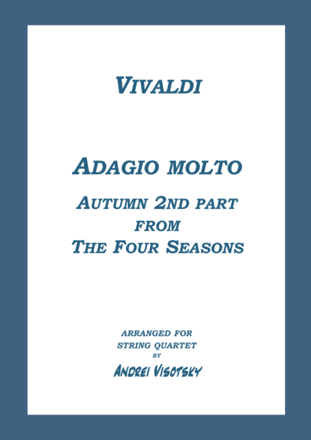 Free Sheet Music Adagio Molto Autumn 2nd Part From The Four Seasons