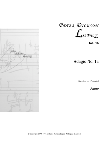 Free Sheet Music Adagio No 1 No 1a Piano