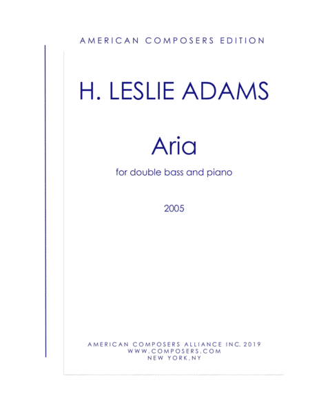 Free Sheet Music Adams Aria