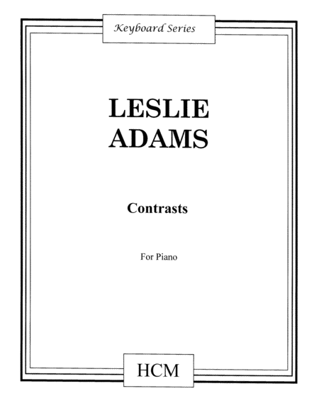 Free Sheet Music Adams Contrasts