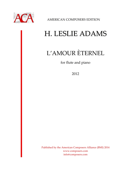 Free Sheet Music Adams L Amour Ternel