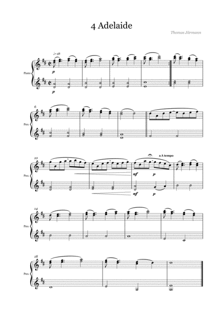 Adelaide Sheet Music