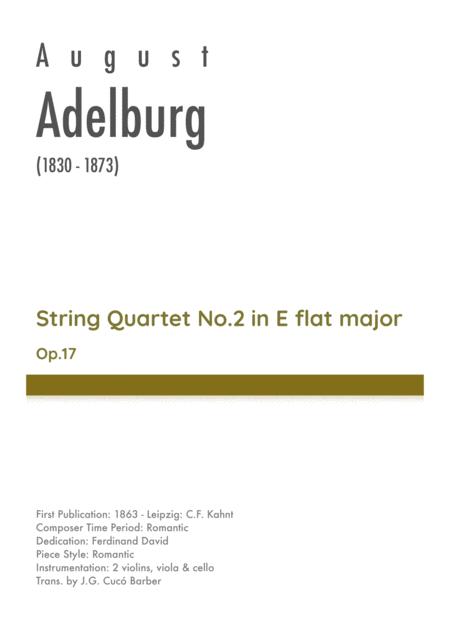 Free Sheet Music Adelburg String Quartet No 2 In E Flat Major Op 17