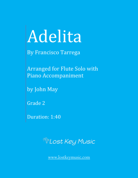 Free Sheet Music Adelita Flute Solo With Piano Accompaniment