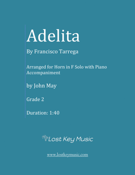 Adelita Horn In F Solo With Piano Accompaniment Sheet Music