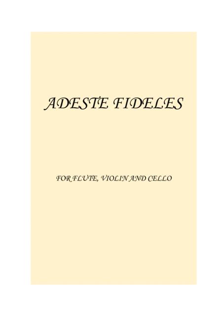 Adeste Fideles Easy Trio Sheet Music