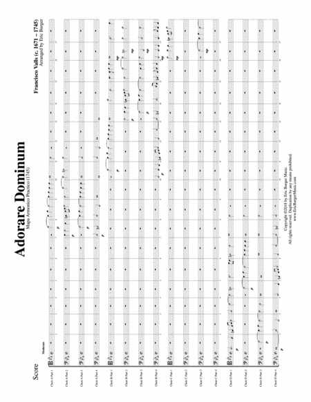 Adorare Dominum For Trombone Or Low Brass Sexdectet 16 Part Ensemble Sheet Music