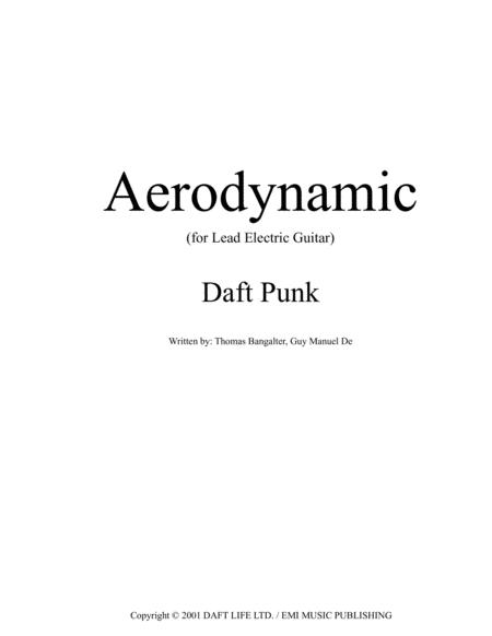 Aerodynamic Daft Punk Electric Guitar Sheet Music