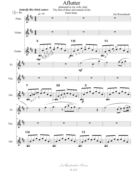 Free Sheet Music Aflutter